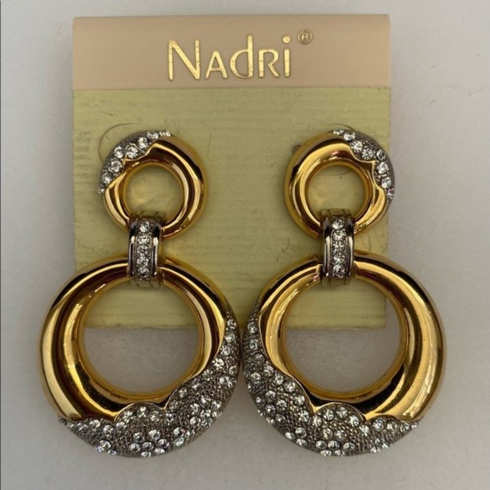 Nadri dangle stud earrings